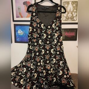 Sourpuss Glow In the dark Halloween Skater Dress
